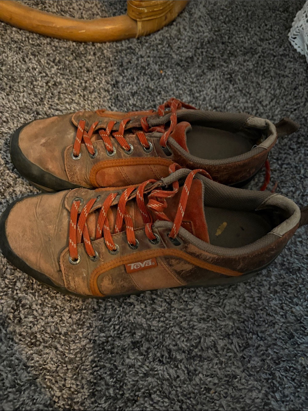 Teva Orange Lace-Up Casual Outdoor Shoes